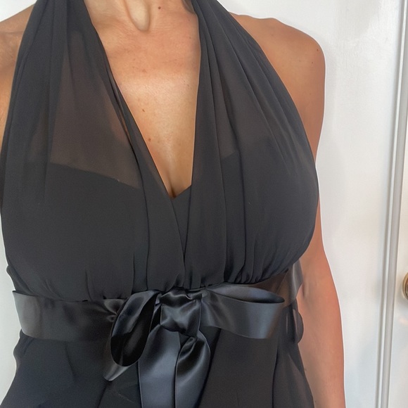 Betsy and Adam halter little black dress. Size 8. - Picture 3 of 6